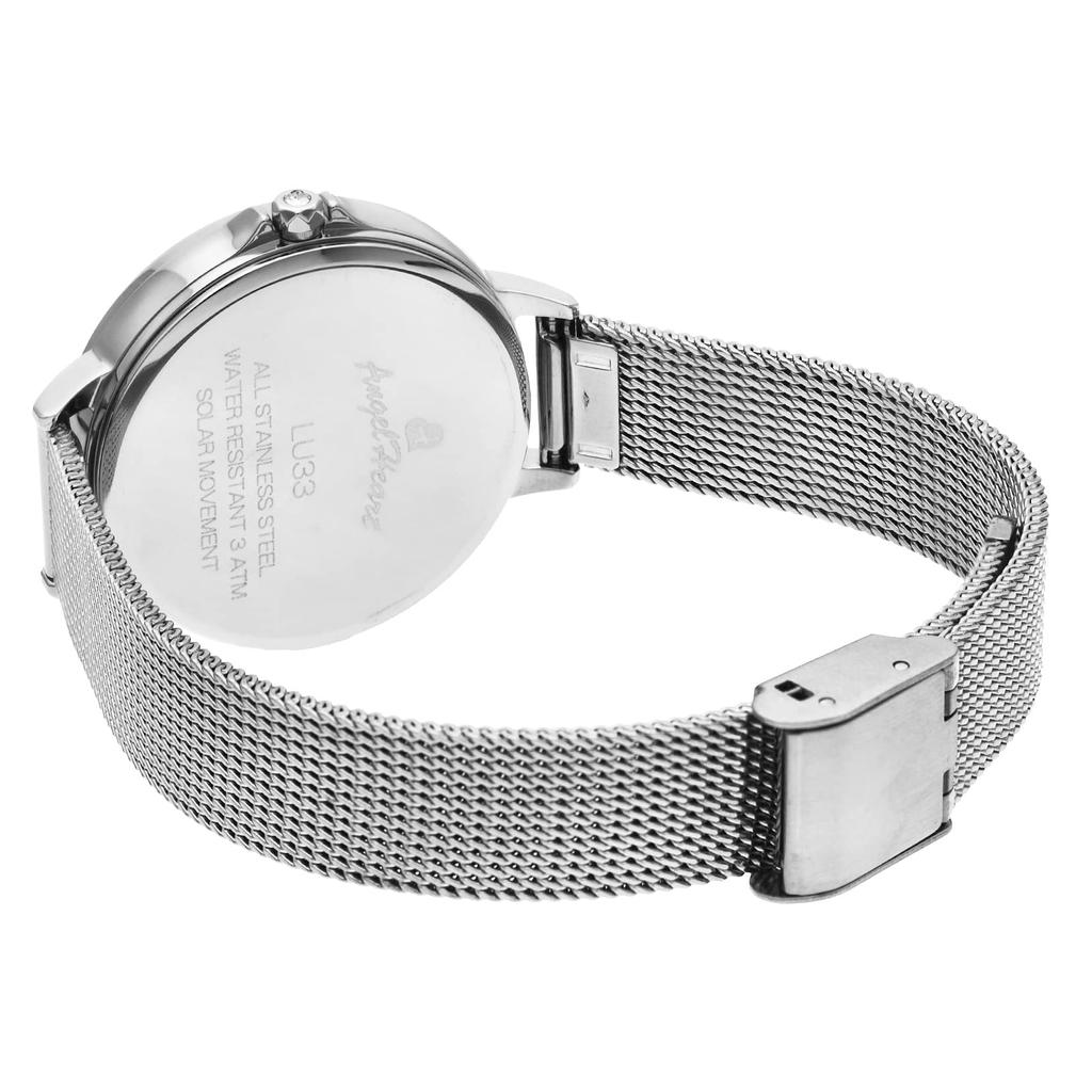 Часы Luxe White Pearl Dial Stainless Steel Sapphire Glass Solar Quartz 33MM Regular Guarantee Watch LU33SS Silver [Angel Heart] Womens