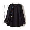 Three-Dimensional Color Buckle! Strong Sense Glossy Silk Round Neck Long Sleeves Ins Women's Flash T-shirt Fall and Winter Bandage Dress Tops