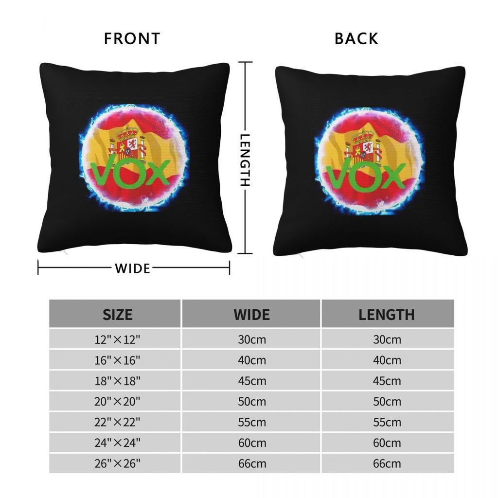 Espana Vox Logo Spain Political Party Spanish Square Pillowcase Cushion Cover Pillow Case Throw Pillow Cover for Home Bedroom