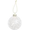 Golden Fern Glass Christmas Ball Ø 8 Cm