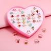 36-Piece Mixed Style Cartoon Princess Alloy Rings for Kids - Cute and Colorful Jewelry Set