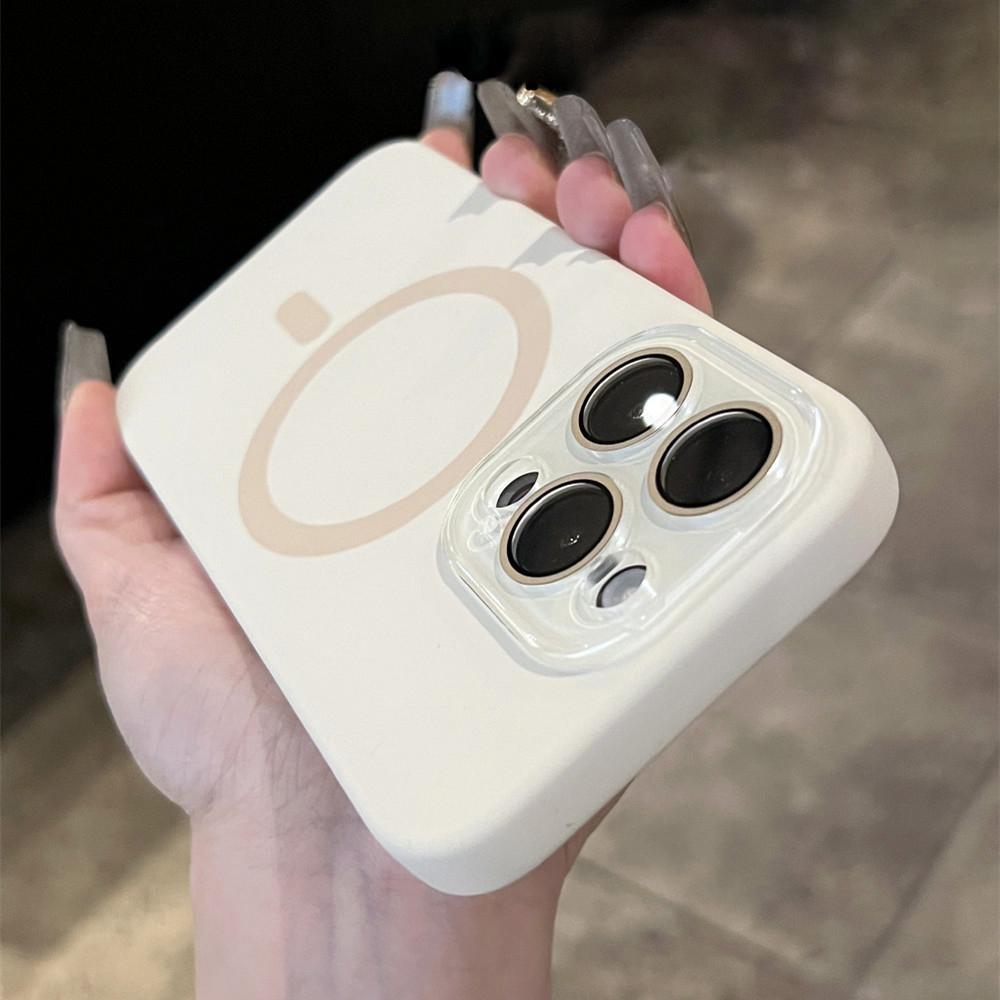 Жидкий силиконовый магнитный чехол для iPhone 15 14 13 12 Pro Max для беспроводной зарядки Magsafe, однотонный ударопрочный чехол для телефона