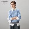 Kemeng Boka Women's 2025 A/W Striped Round Neck Cashmere Sweater