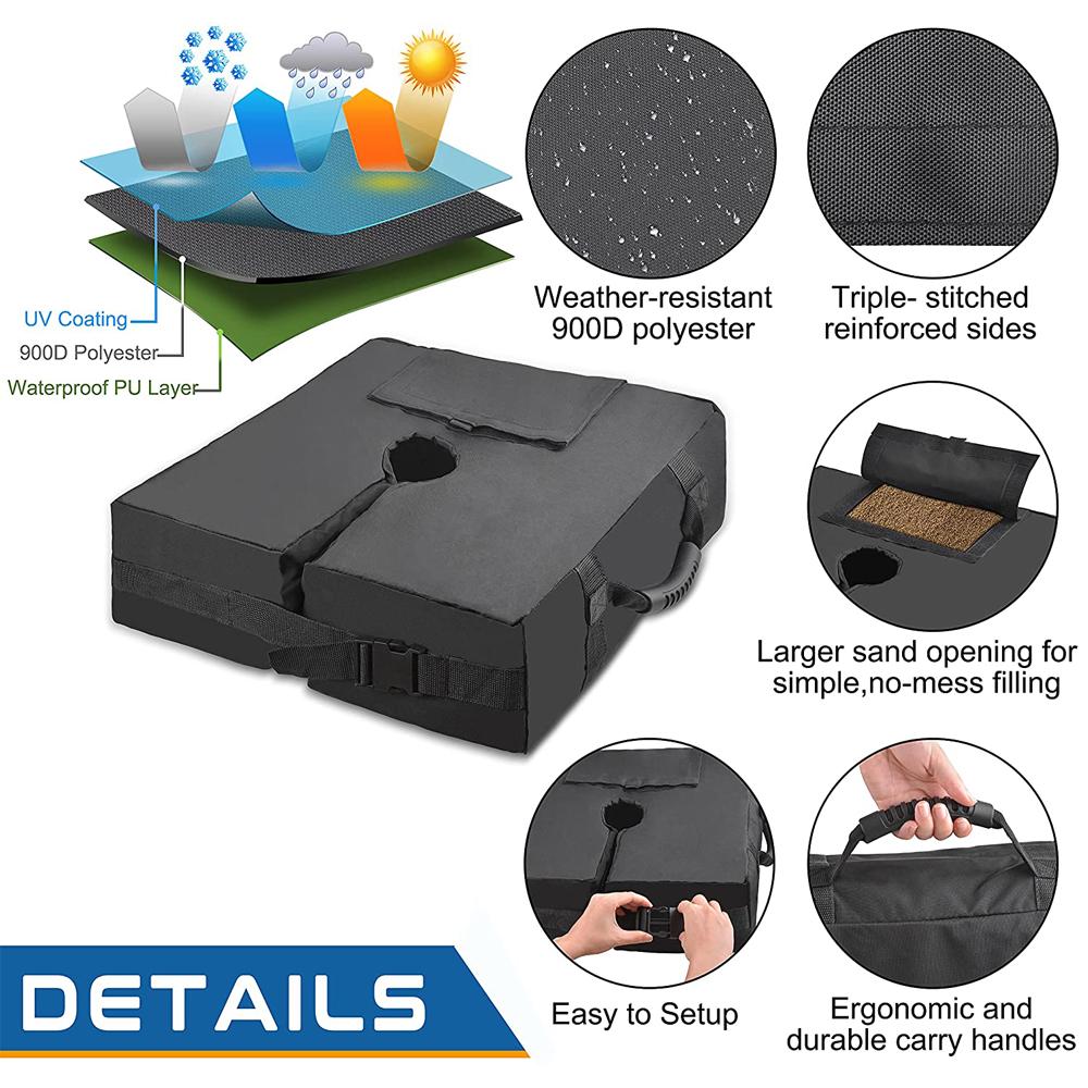 Weight Bag Tent Accessories Parasol Base Stand Sun Umbrella Base Fixed Sandbag Umbrella Sandbag