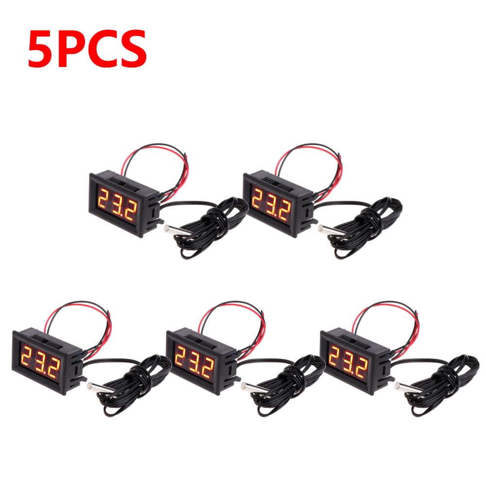 0,56-дюймовый светодиодный цифровой датчик температуры, измерительный детектор, датчик постоянного тока 5-12 В, термометр, температурный прибор