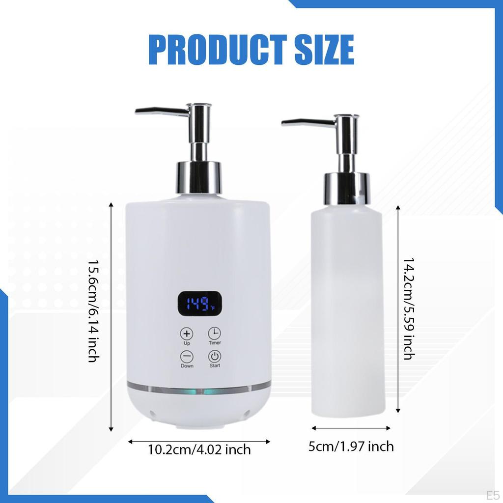 Massage Oil Warmer Salon Multifunction SPA with Bottle Dispenser Black