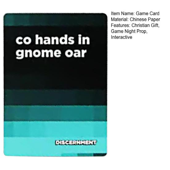 1/2 Sets Discernment Card Game Kids Teens Adults Family Game Night Party Interactive Paper Card Board Game Religious Christian Gift