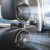 Вентилятор для охлаждения спинки автомобильного сиденья, USB-зарядка, двухголовый вентилятор, вращение на 360 градусов, шейный портативный охладитель для лета, автомобильные аксессуары