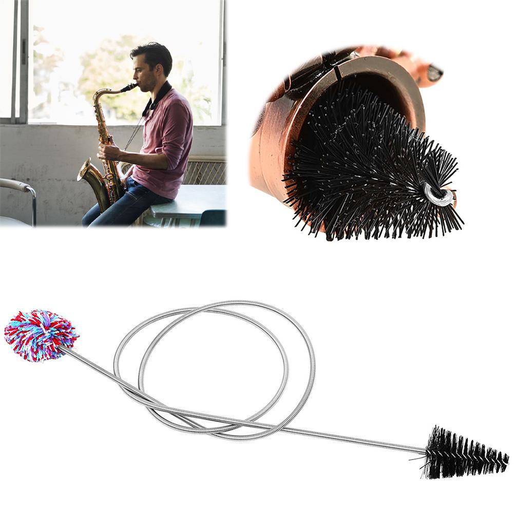 2PCS Flexible Cleaner Nylon Brush and Cotton Cleaning Rope Brush Instrument Maintenance Tool for Flare Neck Tube Maintenance