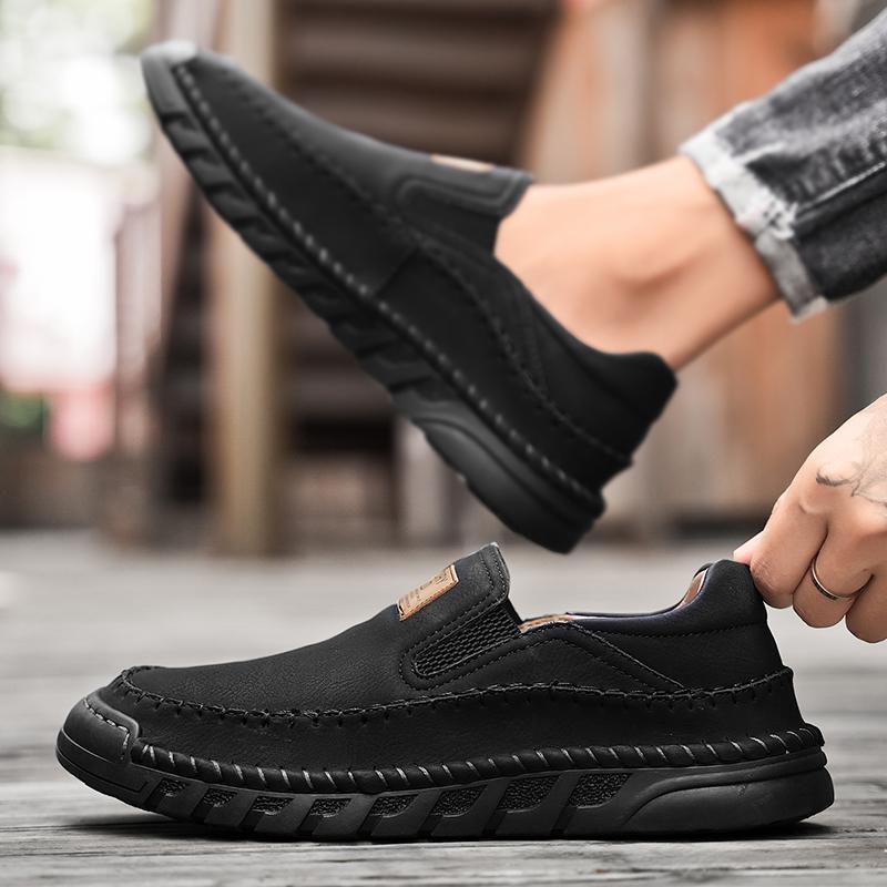 38-46 Уличная кожаная обувь Мужские кроссовки для хайкинга Обувь для вождения автомобиля Кожаная обувь большого размера Ботильоны