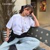 Джинсы Мужская Хлопковая Футболка с Принтом CK с Круглым Вырезом