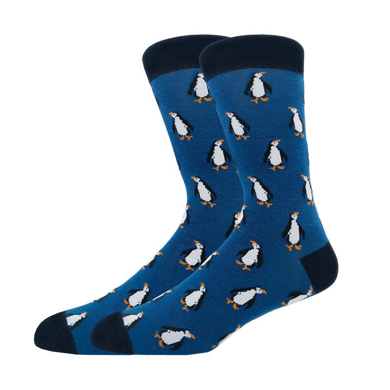 Мужская мода осень-зима носки для скейтборда Happy Creative пингвин дельфин акула коала носки новинка команда смешные мужские носки