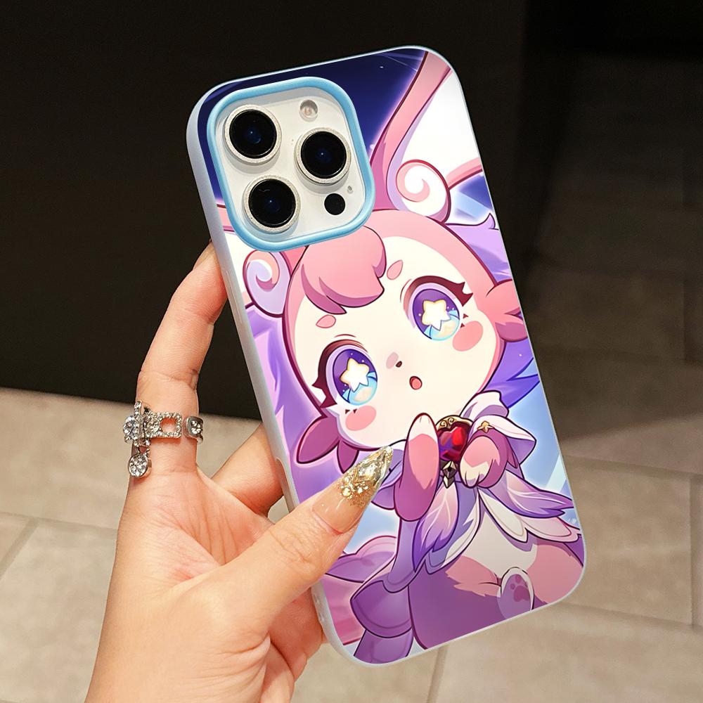 HSR Mem Jelly Двухслойный светло-голубой чехол для мобильного телефона для iPhone 17 16 15 14 13 12 11 Air Pro Max Plus Защитный