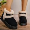 Botas de nieve de gamuza cortas de mujer zapatos casuales Calientes Челси Гамуза botas zapatos planos invierno 2024