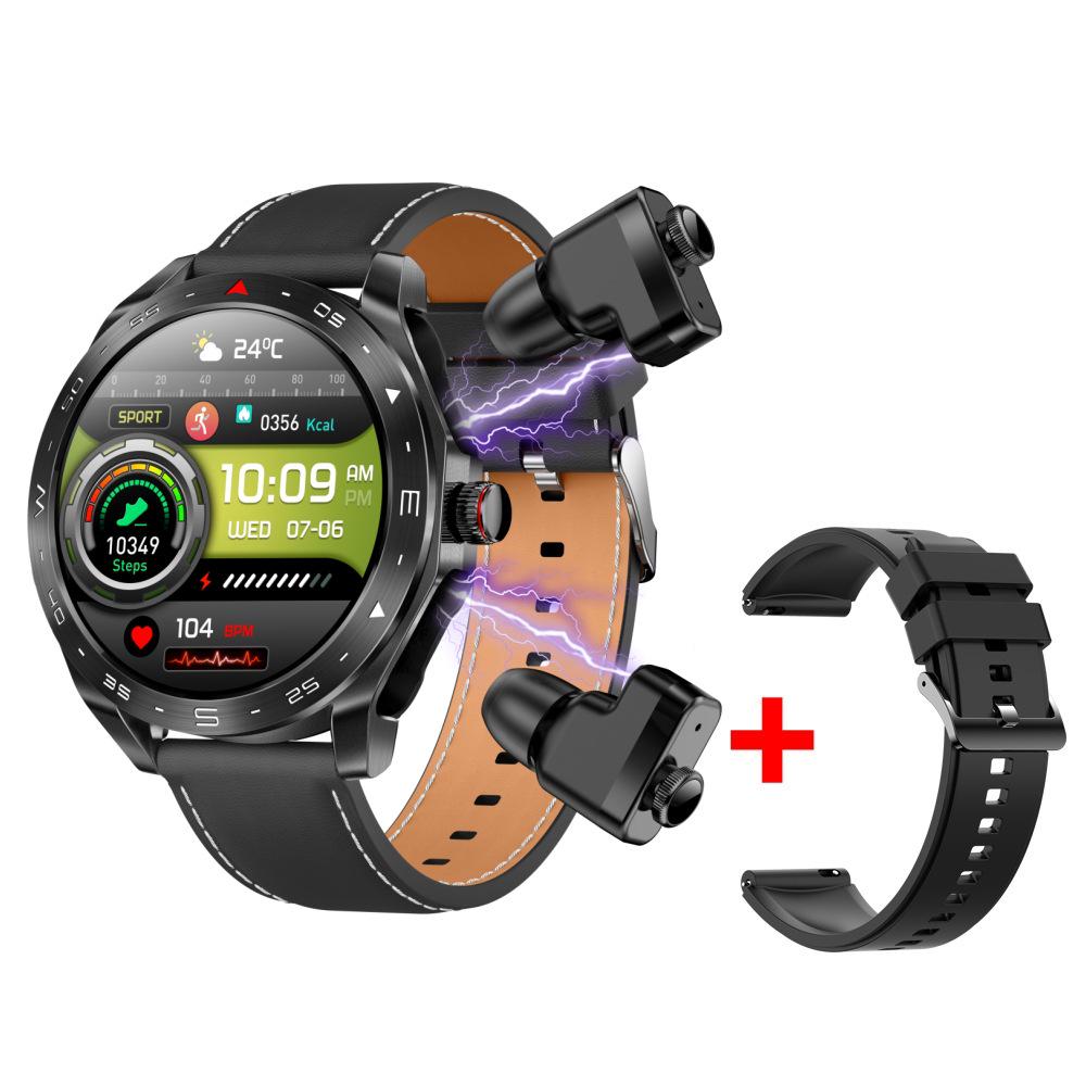Умные часы с Bluetooth-наушниками TWS, 1,52-дюймовый IPS-экран, функция пробуждения, двойной вызов, голосовой помощник AI T95