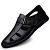 Fashion New Men's Genuine Leather Casual Shoes Luxury Brand Non-slip Loafers Business Designer Sandals Mocassins Walking Men Sandals