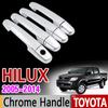 for Toyota Hilux 2005 - 2014 Chrome Handle Cover Trim AN10 AN20 AN30 SR5 2007 2008 2010 2013 Accessories Stickers Car Styling