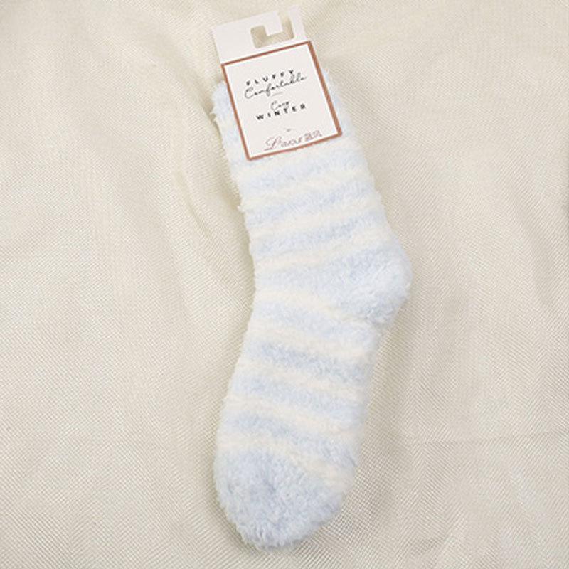Женские зимние носки для сна с флисовой подкладкой - Утолщенный коралловый флис, Большой размер, Свободная посадка, Плюшевый флис для сна