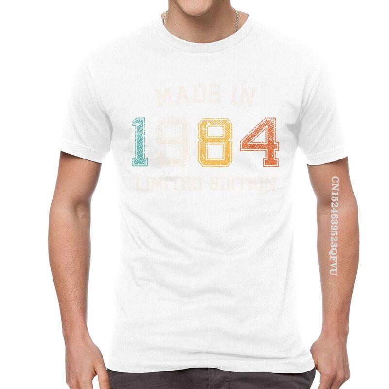 Born In 1984 Tshirts Men Men Streetwear T Shirts Made In 1984 Birth Year EMO Men Tshirt Cotton Oversized Tee Tops Clothes