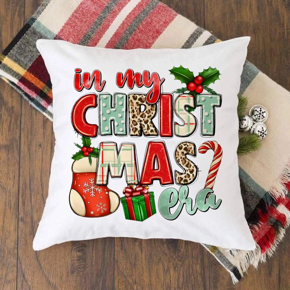 Christmas Crew Deer Print Pillow Case Winter Party Decor Home Cushion Cover Fall Holiday Pillowcase Xmas Gift for Family Friends