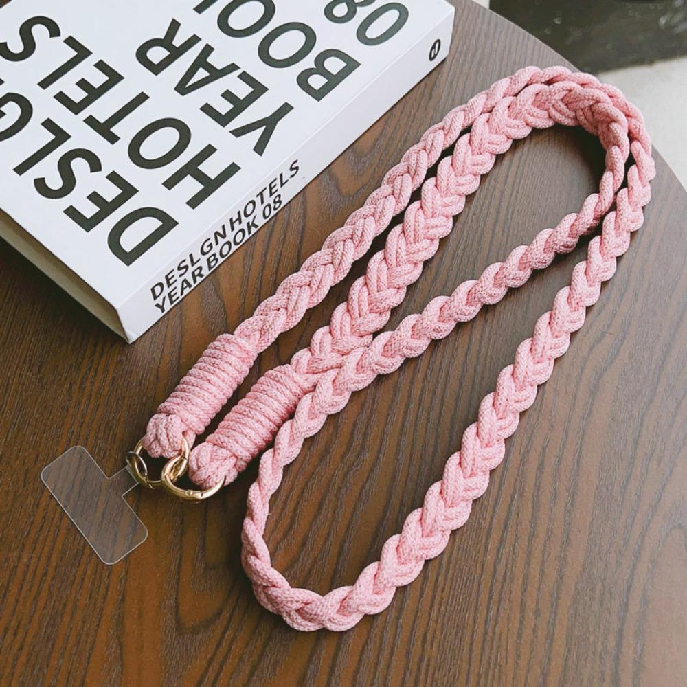 Macrame Woven Phone Lanyard Clear TPU Connector Neck Phone Strap Phone Keychain Strap for Phones
