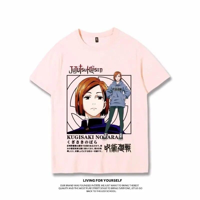 Японское аниме с короткими рукавами, уличная повседневная рубашка унисекс, футболка с принтом дзюдзюцу кайсен, хлопковая летняя футболка унисекс, футболка в стиле Харадзюку