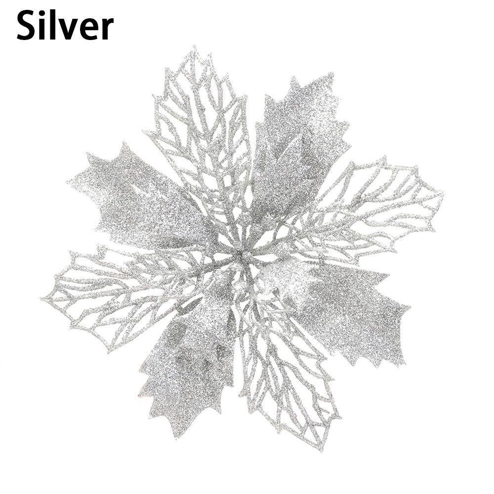 New Year Decor Christmas Flowers Fake Flowers Home Xmas Ornaments Christmas Tree Decorations