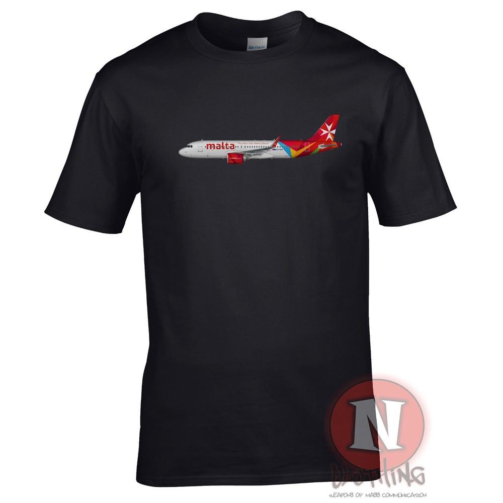 Футболка Air Malta Airbus A320 Для споттеров Авиакомпании Аэропорты Туристическая футболка