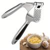 Heavy Duty Zinc Alloy Garlic Press Ergonomic Non-slip Handle Durable Ginger Crusher for Home Meal Preparation