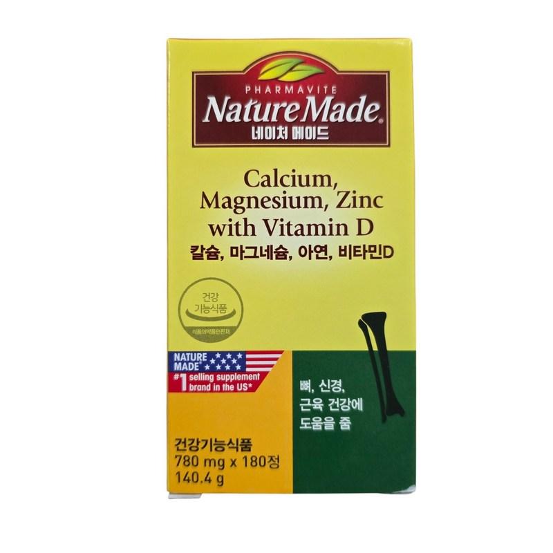 Calcium Magnesium Zinc Vitamin D, 180 Tablets, 1 Piece