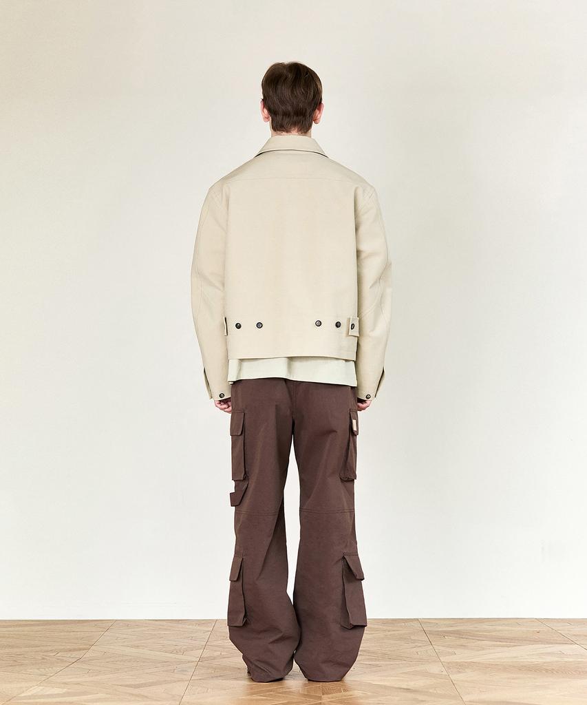 Heute Het Zipped Cotton Jacket (Beige)