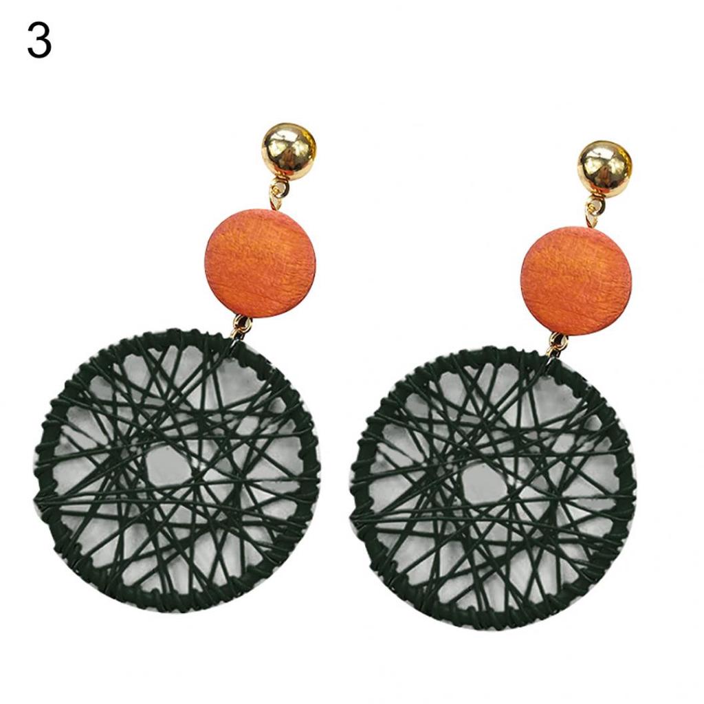 Creative Women Long Round Hollow Circle Dangle Earrings Club Party Jewelry