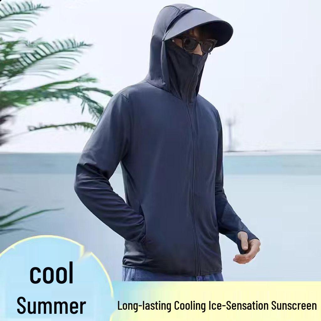 Unisex Lightweight Quick-Dry UV Protection Ice Silk Sports Jacket for Outdoor Activities