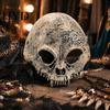Foam Skull Mask Halloween Half Face Mask, Horror with Adjustable Strap, Masquerade Scary Party for Men Adults, Cosplay Costume Props