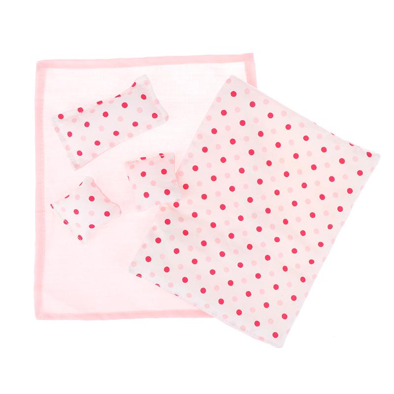 1Комплект 1:12 Миниатюрный кукольный домик Простыня Одеяло Подушка Постельное белье Четыре предмета Комплект Декор для спальни Игрушка Кукольный Дом Аксессуары