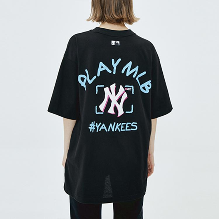 MLB Play Series New York Yankees Printed Short Sleeve T-Shirt Unisex Tops Black 31TS06031-50L