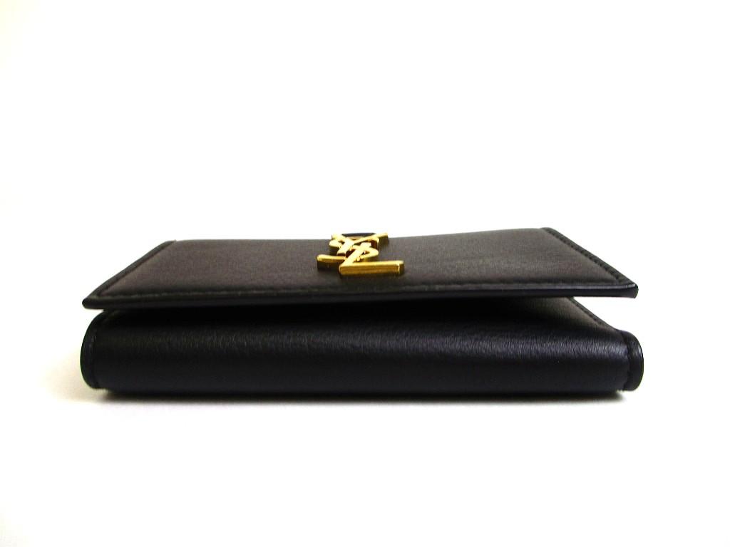 Оригинальный брелок Saint Laurent YSL из черной кожи 6 шт. #b135 Открытая коробка