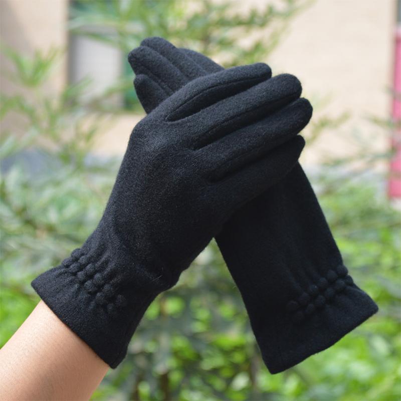 Шерстяные кашемировые перчатки женские теплые с сенсорным экраном зимние повседневные