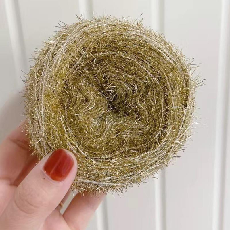 50 г/рулон пряжа для вязания своими руками блестящие декоративные аксессуары стеклянная пряжа швейные принадлежности для свитера шапки шарфа перчаток