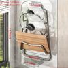 Kitchen Organizer Rack Wall Hanging Pot Cover Racks 2/3Layers Pot Lid Metal Rust-Free Multifunctional Rack Pot Lid StorageRack