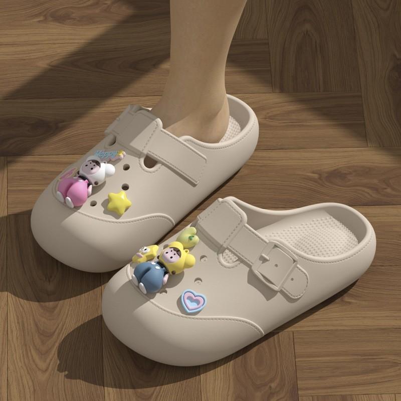 Flower Dotted Eva Slipon Shoes For Women And Men Summer Casual Nonslip Waterresistant Footwear