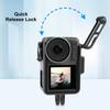 Для DJI Osmo Action 5 Pro / 4 / 3 PULUZ Вертикальная пластиковая защитная рама-клетка с креплением для аксессуаров (холодный башмак) (черный)