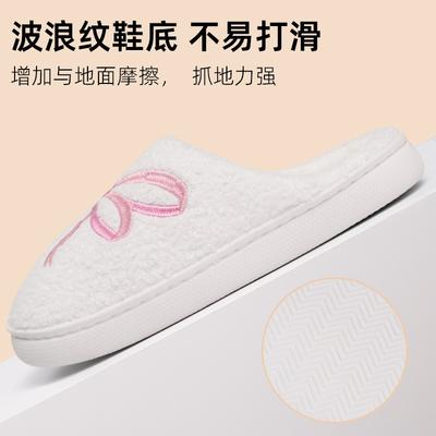 Сюжет Подарок Поклонник Барби с узлом Хлопковые тапочки Женские Домашние Осенне-зимние Удобные Махровые Вышитые Пушистые тапочки