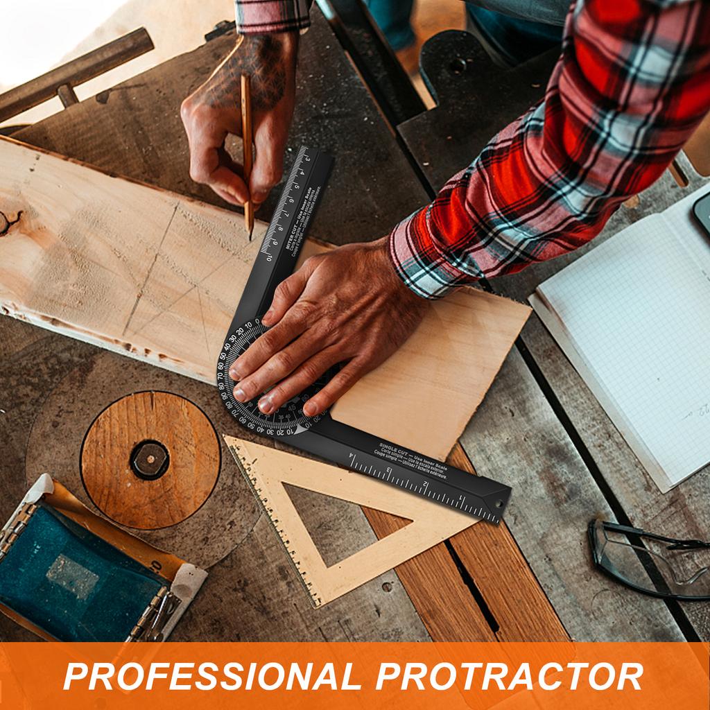 Miter Saw Protractor Woodworking Cutting Positioner Angle Gauge Protractor 360 Degrees Horizontal Angle