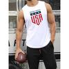 Men's Vest Simple Printed Round Neck Mens Sleeveless Tank Top Daily Sports Breathable Comfortable Not Stuffy Sleeveless Tank Top