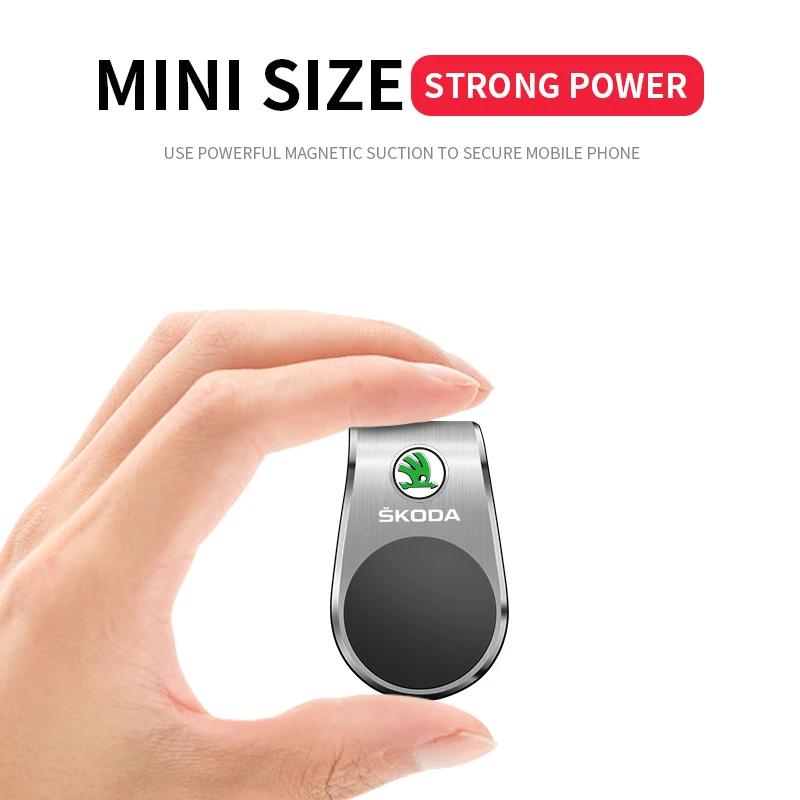 2026 Hot Magnetic L-Type Phone Holder Car Smartphone Stand Clip For Skoda Octavia A5 A4 Fabia Superb Rapid Mk3 Yeti Interior Acc