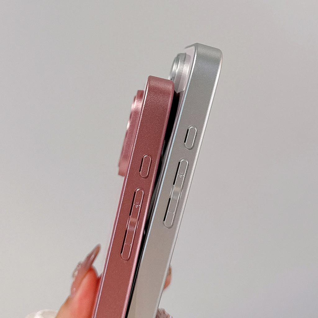 For iPhone 15 Pro Case Mirror Painted Fruit Pattern TPU+Acrylic Phone Cover