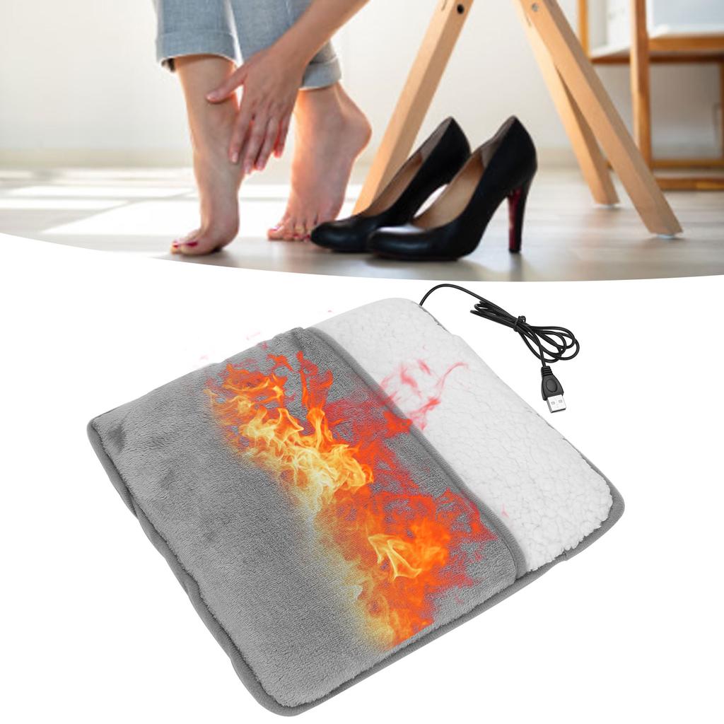 Electric Heating Foot Warmer Pad USB Foot Heating Pad Winter Feet Warmer for Home Office