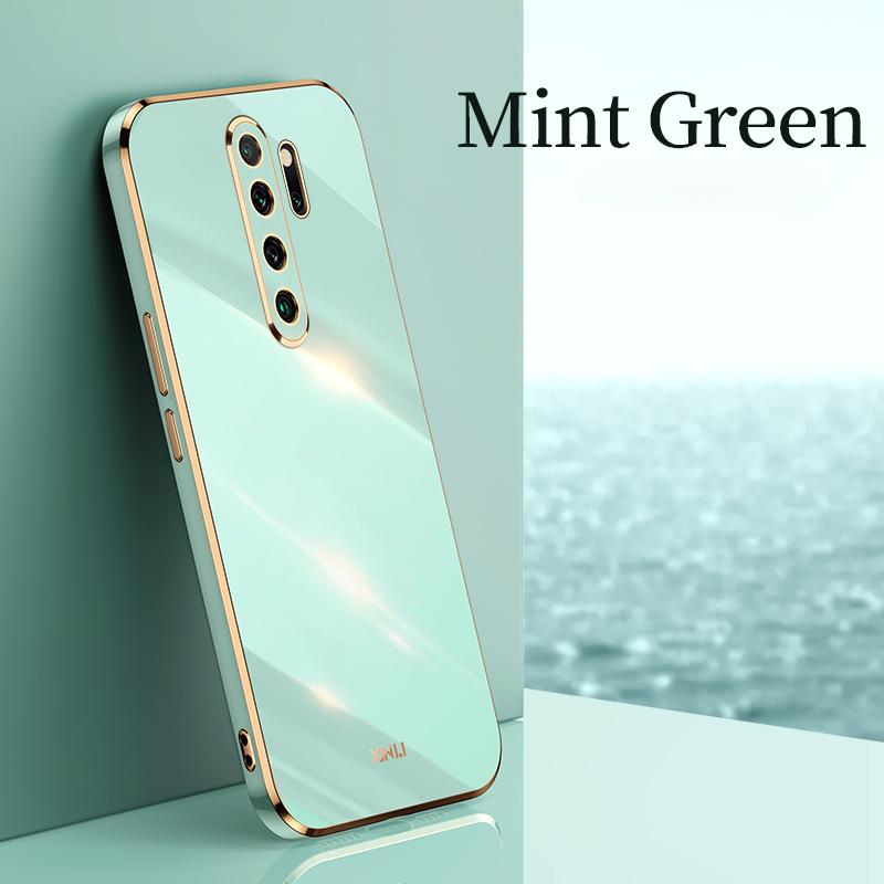 Plating Gold Frame Phone Case On For Xiaomi Redmi Note 8 2021 New 9 S Note8 8T Note9 Pro 9s 9T 9A 9AT Soft Silicone Cover