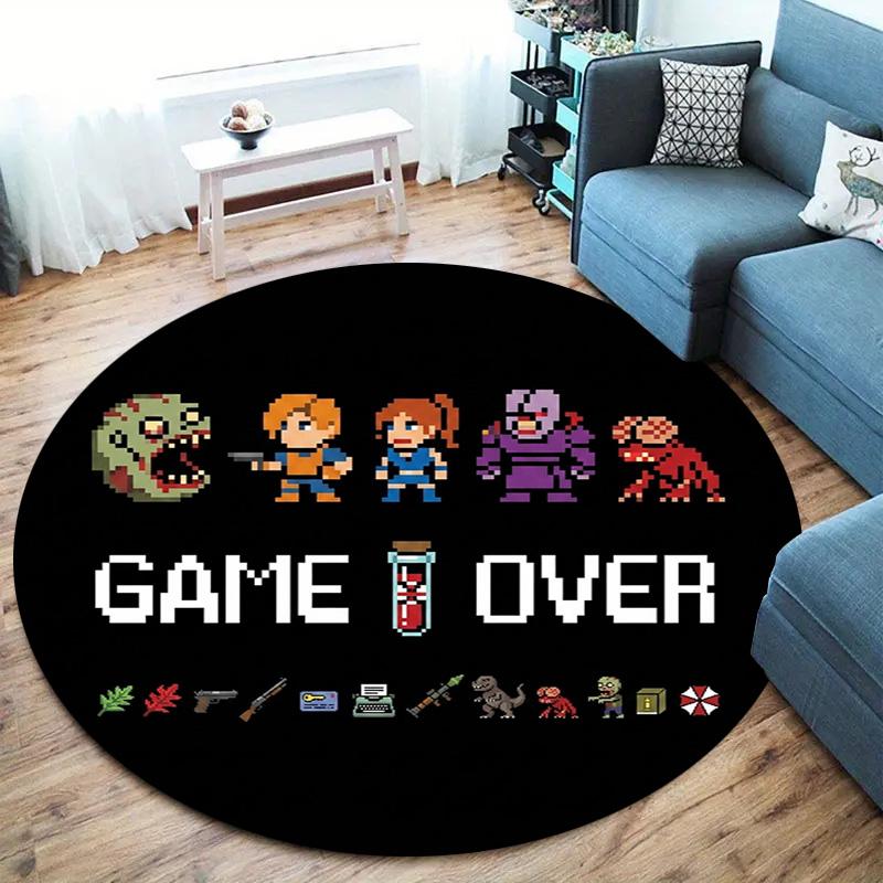 Resident Evil Round Area Rug Carpet Rug For Living Room Bedroom Sofa Playroom Decor Nonslip Floor Mat